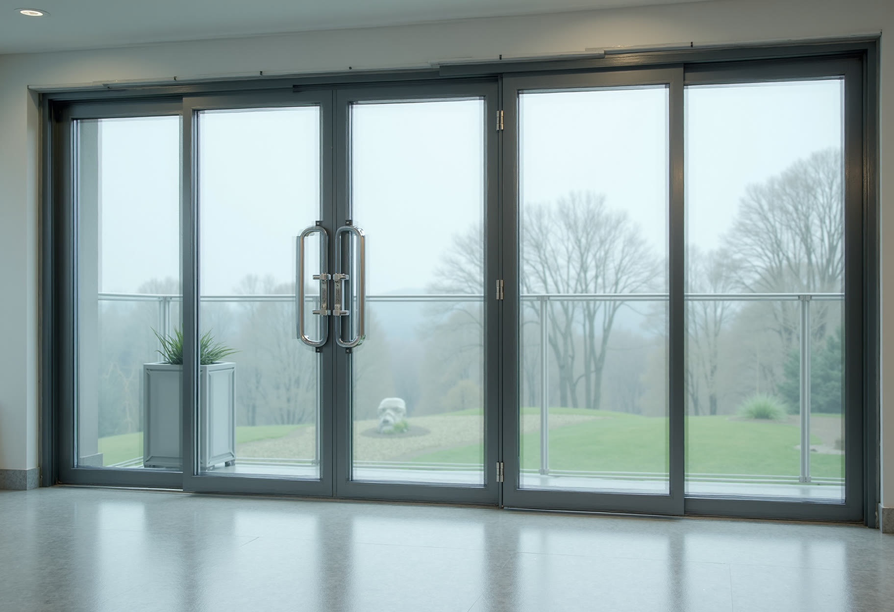 Insulated unit in steel door
